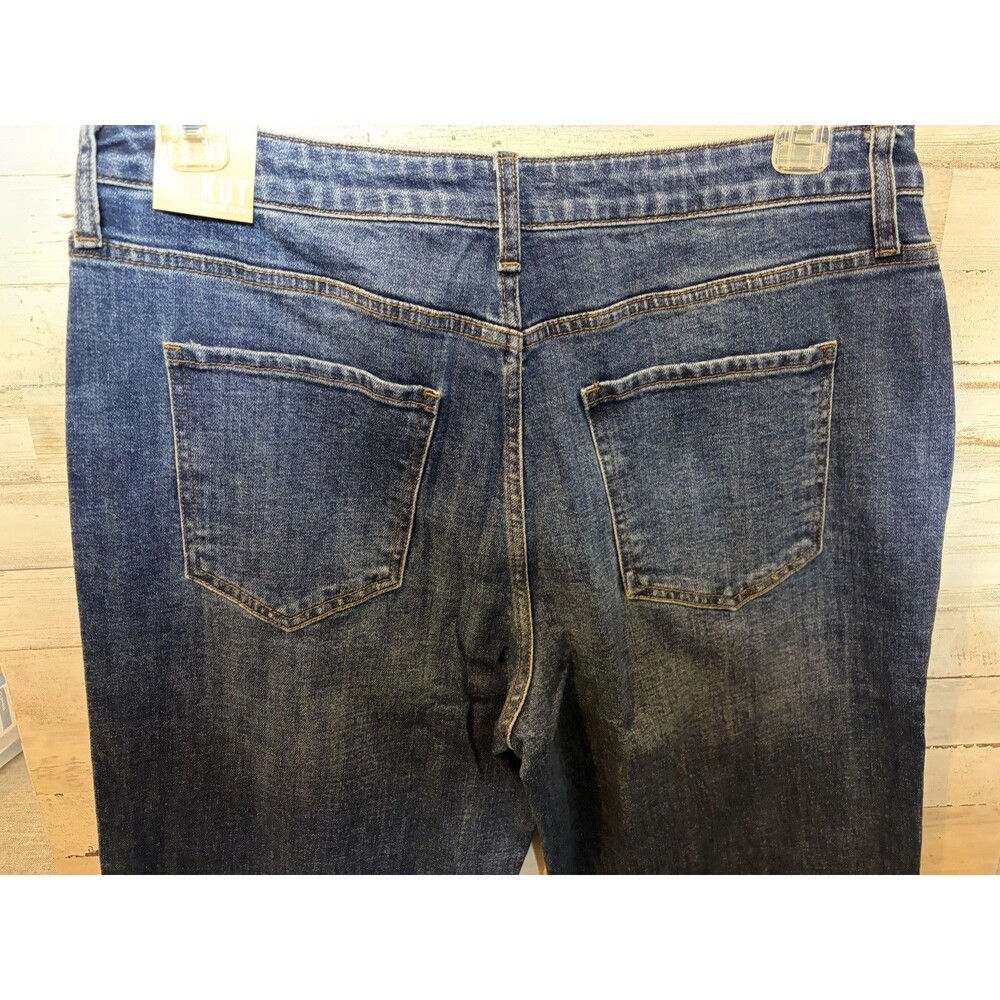 KUT from the Kloth Wide-Leg Jeans Sz 10 Mid Rise Cuffed #festival #rodeo - Picture 4 of 7